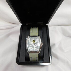 Ladies US Army Stainless Steel Moss Green Camo Watch